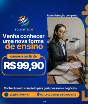 Detalhe da sala de aula da EducaTech, mostrando a organização e os equipamentos.